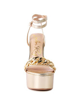 Load image into Gallery viewer, BIG BASH METALLIC HIGH PLATFORM CHUNKY SANDALS