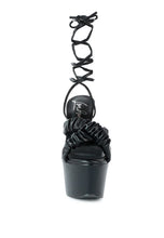 Load image into Gallery viewer, POP ERA RUCHED STRAPS TIE UP SANDALS