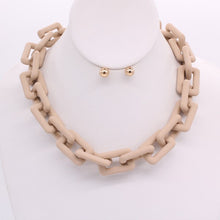 Load image into Gallery viewer, MATTE CHAIN NECKLACE SET