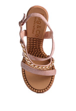 Load image into Gallery viewer, DOMEDA Metal Chain Mid Heel Sandal