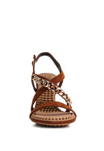 Load image into Gallery viewer, DOMEDA Metal Chain Mid Heel Sandal