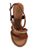 Load image into Gallery viewer, DOMEDA Metal Chain Mid Heel Sandal