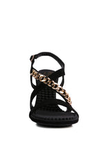 Load image into Gallery viewer, DOMEDA Metal Chain Mid Heel Sandal