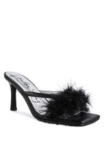 Load image into Gallery viewer, Honeybear Feather Detail Slip-On Sandals