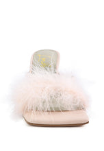 Load image into Gallery viewer, Honeybear Feather Detail Slip-On Sandals