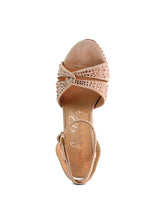 Load image into Gallery viewer, Bellini Microfiber High Block Heeled Sandals