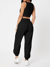 Load image into Gallery viewer, Wide Strap Top and Drawstring Joggers Set