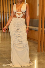 Load image into Gallery viewer, Sahara Mystique Pleated Gown