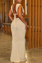 Load image into Gallery viewer, Sahara Mystique Pleated Gown