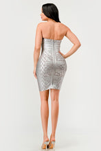 Load image into Gallery viewer, Gilded Glamour Strapless Dress