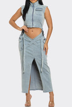 Load image into Gallery viewer, Modern Edge Denim Co-ord Set