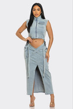 Load image into Gallery viewer, Modern Edge Denim Co-ord Set