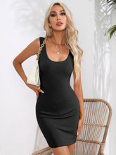 Load image into Gallery viewer, Scoop Neck Sleeveless Bodycon Dress