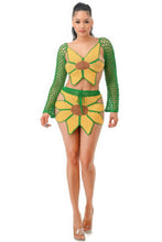Load image into Gallery viewer, Crochet Skirt Set Sunflower