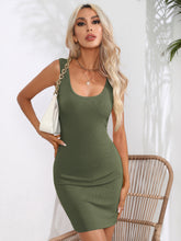 Load image into Gallery viewer, Scoop Neck Sleeveless Bodycon Dress