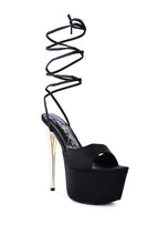 Load image into Gallery viewer, PASSION DRAMATIC PLATFORM LACE-UP HEEL SANDALS
