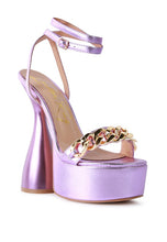 Load image into Gallery viewer, BIG BASH METALLIC HIGH PLATFORM CHUNKY SANDALS
