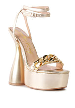 Load image into Gallery viewer, BIG BASH METALLIC HIGH PLATFORM CHUNKY SANDALS
