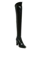 Load image into Gallery viewer, ZADE THIGH HIGH LONG BOOTS IN STRETCH PATENT PU
