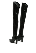 Load image into Gallery viewer, ZADE THIGH HIGH LONG BOOTS IN STRETCH PATENT PU
