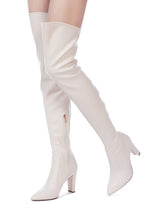 Load image into Gallery viewer, ZADE THIGH HIGH LONG BOOTS IN STRETCH PATENT PU
