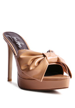 Load image into Gallery viewer, My Time Patent Pu Bow Detail High Heeled Sandal
