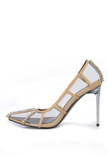 Load image into Gallery viewer, Diamante Clear High Heel Cage Pumps
