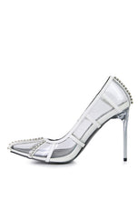 Load image into Gallery viewer, Diamante Clear High Heel Cage Pumps
