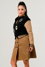 Load image into Gallery viewer, Black Queen letterman Jacket
