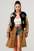 Load image into Gallery viewer, Black Queen letterman Jacket
