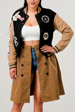 Load image into Gallery viewer, Black Queen letterman Jacket
