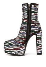 Load image into Gallery viewer, Cartier Pattern Embellishment Platform Boots
