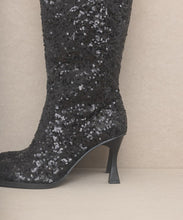 Load image into Gallery viewer, Jewel - Knee High Sequin Boots
