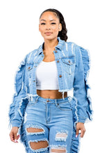 Load image into Gallery viewer, SEXY FASHION DENIM JACKET
