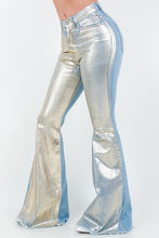 Load image into Gallery viewer, Bell Bottom Jean in Gold Foil
