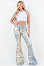 Load image into Gallery viewer, Bell Bottom Jean in Gold Foil
