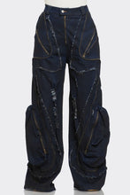 Load image into Gallery viewer, Urban Nomad Distressed Cargo Jeans
