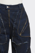 Load image into Gallery viewer, Urban Nomad Distressed Cargo Jeans
