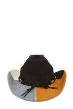 Load image into Gallery viewer, Four Color and Flower Suede Cowboy hat
