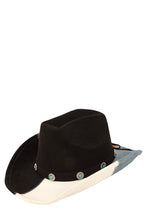 Load image into Gallery viewer, Four Color and Flower Suede Cowboy hat
