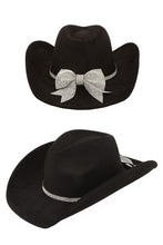 Load image into Gallery viewer, Rhinestone Ribbon Fedora Hat
