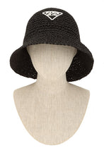 Load image into Gallery viewer, PARIS Embroidery Straw Bucket Hat
