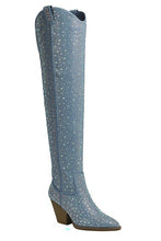 Load image into Gallery viewer, RIVER-21-OVER KNEE,RHINESTONE,WESTERN BOOTS
